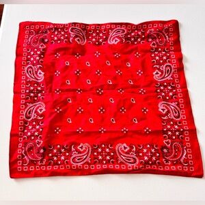 Classic Red Paisley Bandana Scarf